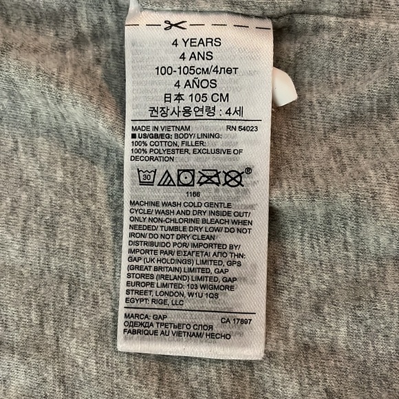 GAP toddler girls jacket, white with gold polka dots - Picture 5 of 6